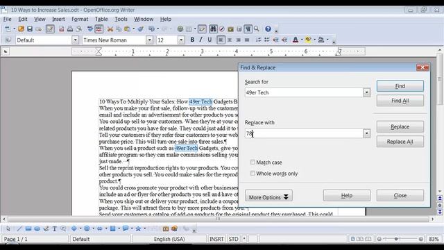 How to Use Find and Replace in Open Office.org Writer 2012 смотреть онлайн