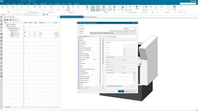 Post Configurator UDE Editor Enhancement in NX CAM смотреть онлайн
