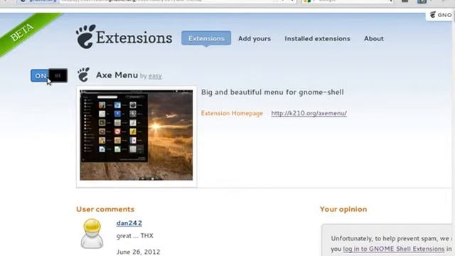extensions.gnome.org & gnome-shell 3.5.2 смотреть онлайн