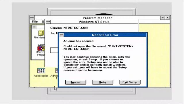 Windows NT 3.1 July Beta Build 1992 смотреть онлайн