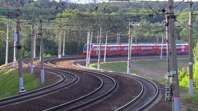 Stadler KISS EMU's to Moscow Vnukovo airport смотреть онлайн