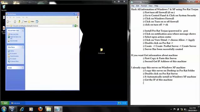01 Access information of Windows 7 & XP using Pro Rat Trojan [Hindi] | [English] смотреть онлайн