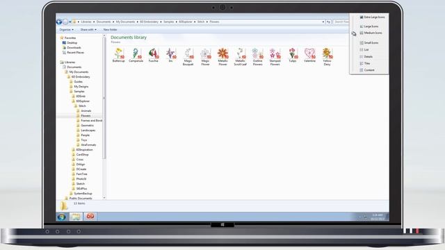 6D™ Explorer Plugin - Viewing Embroideries - Windows® 7 смотреть онлайн