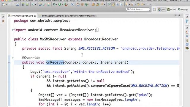 Developing Android Broadcast Receiver смотреть онлайн