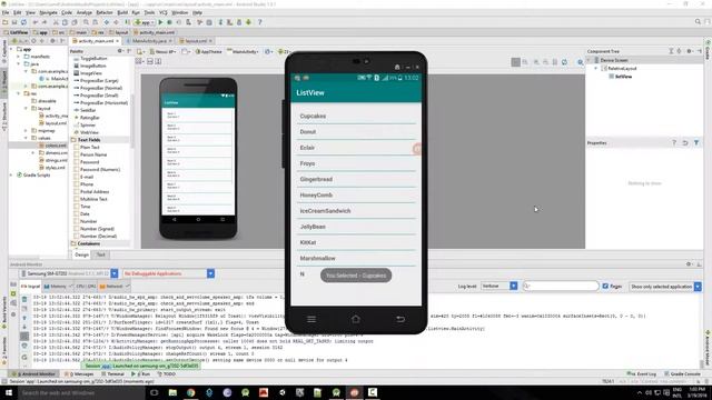 Android Simple ListView and Toast Selected Item смотреть онлайн