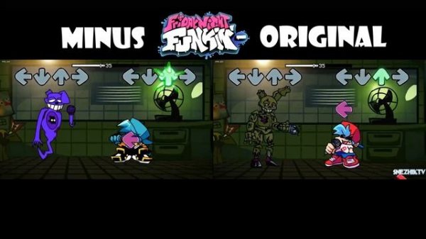 FNF VS Springtrap | Minus Springtrap | FNAF 3 - ORIGINAL vs MINUS (Springlocked)