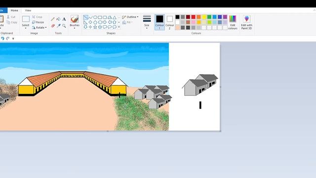 How to draw a beautiful School in MS paint - Easy Method Part 2 смотреть онлайн