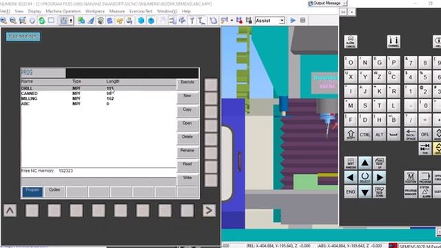 Drilling operation program for CNC machines on a simulator Practical 6 MEC89D смотреть онлайн