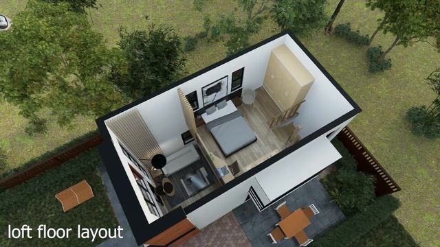 4x7 Meters House with loft смотреть онлайн