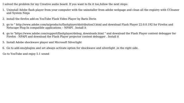 5.1 Surround Sound videos via [Firefox/Chrome]+YouTube+HTML5 on Windows 10 plays in stereo смотреть онлайн