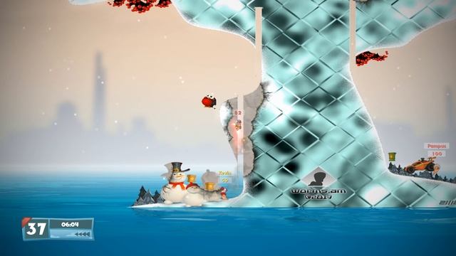 Worms WMD - #17 - Naughty Worms! (4 Player Gameplay)