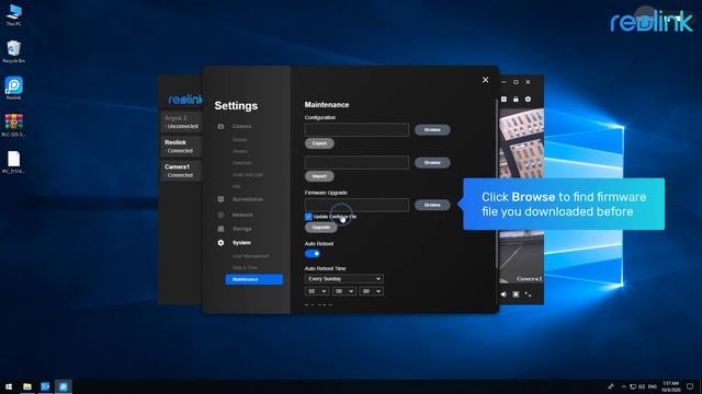 How To Upgrade The Firmware For Camera And NVR On Reolink Client