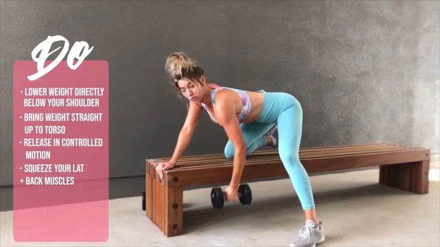 How To Do: One Arm Dumbbell Rows 💪 | Anna Victoria смотреть онлайн