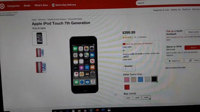 Apple iPod Touch 7th Generation - 256GB - Space Gray at Target Store смотреть онлайн