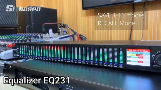 ¡Recién llegado PC Control EQ231 DSP Procesamiento de ecualizador de audio de 31 bandas! смотреть онлайн