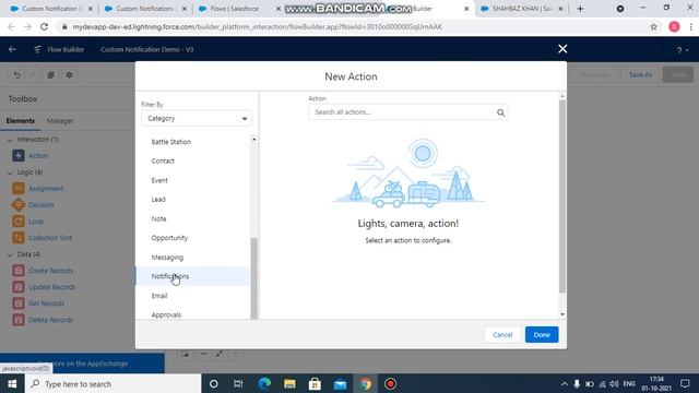 Send Custom Notification using Flow in Salesforce. смотреть онлайн