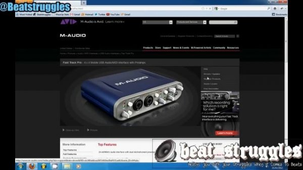 Audio Interface M-Audio Fast Track Pro Set Up
