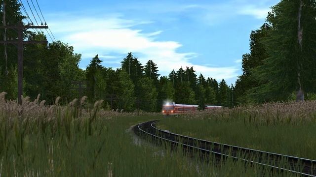 ДР1-08 на перегоне Светлополянск - Верхнекамская. Trainz 12. смотреть онлайн