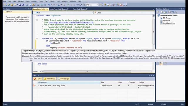 Microsoft Visual Basic 2010 - How to make a login Form смотреть онлайн