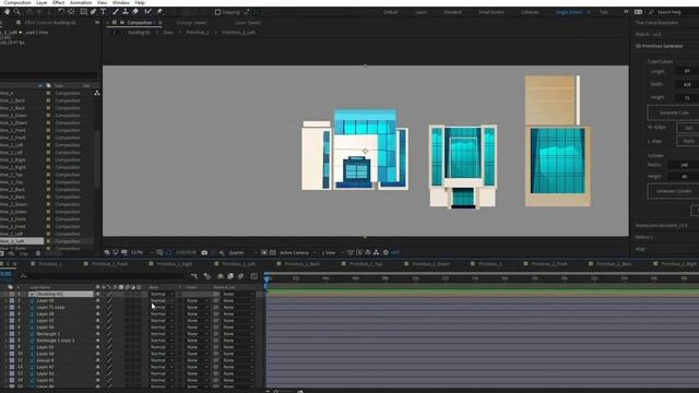 Building Modeling using 3D Primitives Generator in After Effects смотреть онлайн