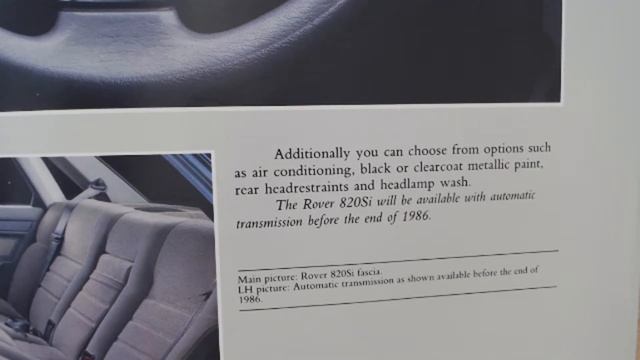 Rover 800 1986 Brochure review смотреть онлайн
