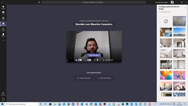Trocando o plano de fundo em reuniões do Microsoft Teams para Windows, por Mauricio Cassemiro смотреть онлайн