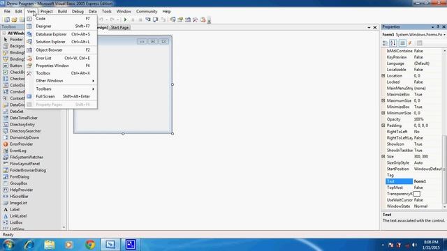 VB Net Tutorial Series Part 2 Basic Concept of VB.NET Windows Application смотреть онлайн