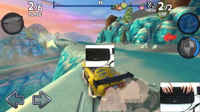 Beach Buggy Racing Android Gameplay | Rez, Mikka, Leilani, B'zorp driving Lambini смотреть онлайн