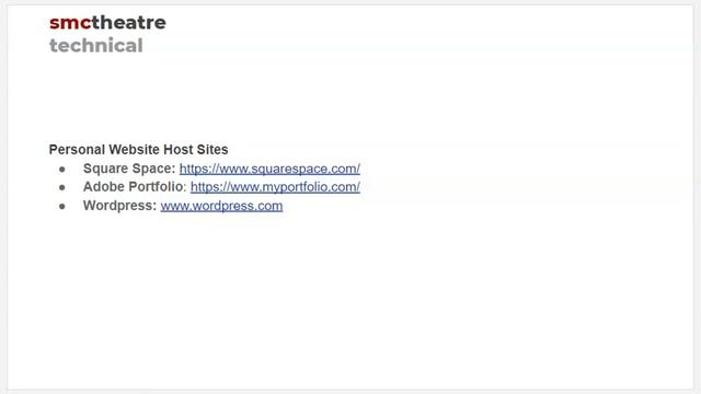SMC Theatre Arts - Technical (Portfolio) смотреть онлайн