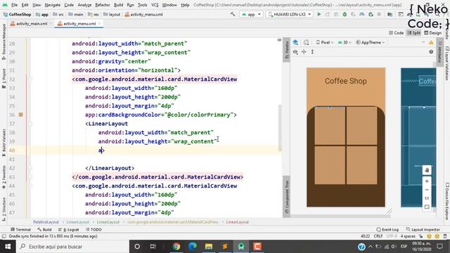 simple UI coffee shop android studio 2/3 смотреть онлайн