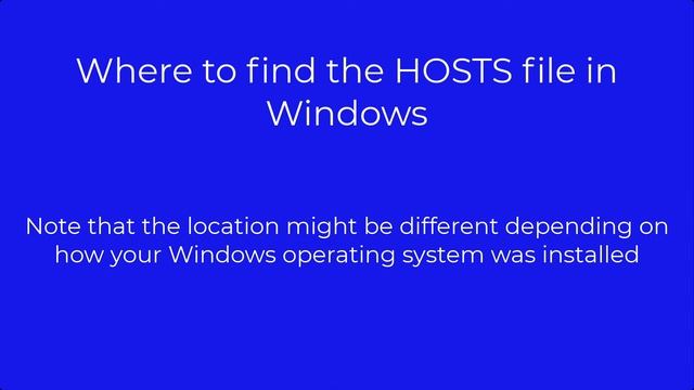 How to Modify Your Hosts File in Windows смотреть онлайн