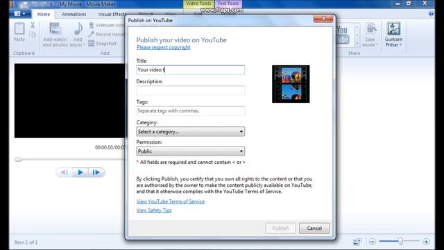 HOW TO UPLOAD A YOUTUBE VIDEO USING WINDOWS MOVIE MAKER смотреть онлайн
