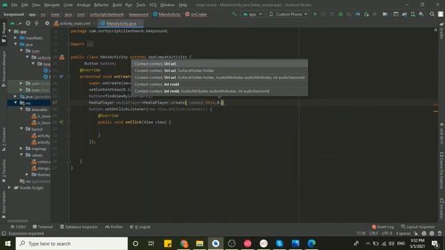 How to use Audio Sound in Android Studio (Add Sound When You Click the Button) смотреть онлайн