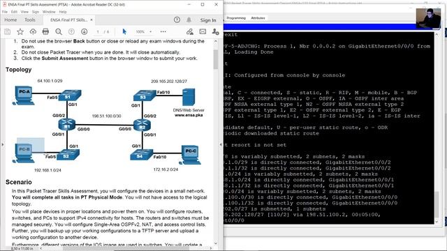CCNA v7.02 ENSA Packet Tracer Skills Assessment PTSA смотреть онлайн