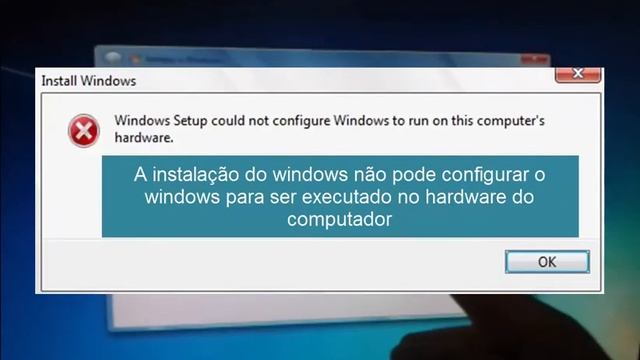 Windows Setup could not - Instalação do windows não pode configurar o windows смотреть онлайн