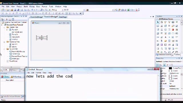 How To Open A Second Form In Visual C++ 2008 смотреть онлайн