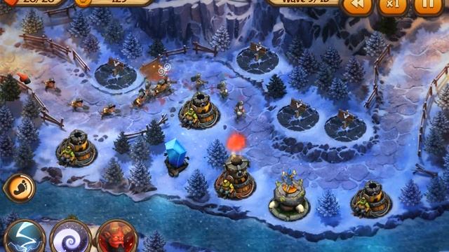 Evil Defenders - Frozen Beach nightmare level walkthrough 3 star (No Commentary) смотреть онлайн