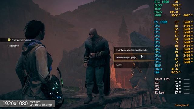 Atlas Fallen (Vulkan) | GTX 1060 6GB | Ryzen 5 1600 смотреть онлайн