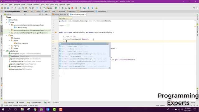 Listview with Swipe Refresh Layout in Android Tutorial смотреть онлайн