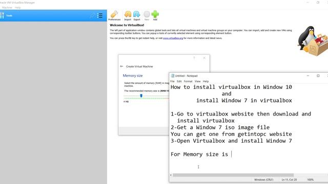 How to Install VirtualBox on Windows 10 and Install Windows 7 on VirtualBox смотреть онлайн