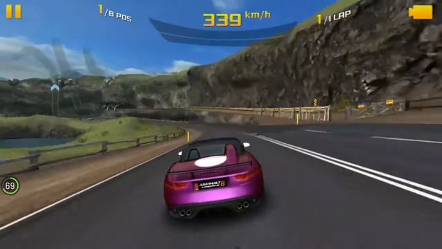 Asphalt 8 [1] Jaguar F-TYPE Project 7 Iceland. Time 1:55:333 смотреть онлайн