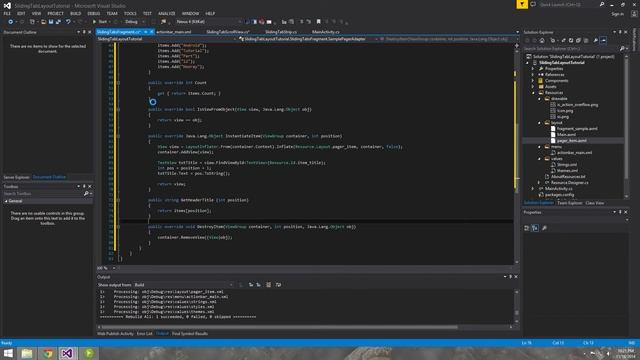 Xamarin Android Tutorial 12 Completing Sliding Tab Layout смотреть онлайн