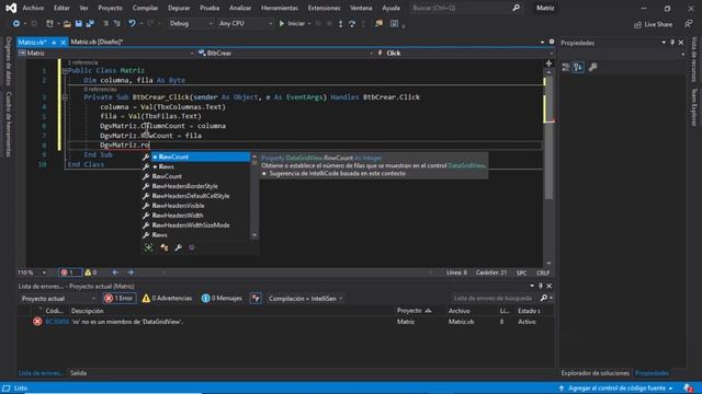 VÍDEO #12 - CREAR MATRIZ CON DATAGRIDVIEW EN VISUAL BASIC(WINDOWS FORMS) смотреть онлайн
