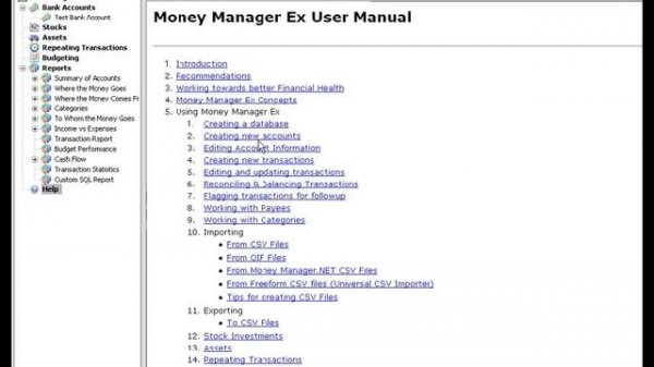 How to use Money Manager Ex - free personal finance software