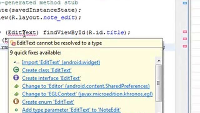 Android NotePad Tutorial video 9/16 смотреть онлайн