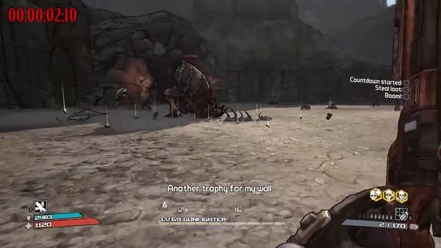 Borderlands | Lvl 70 Skagzilla vs Gunslinger Mordecai In 2 Seconds смотреть онлайн