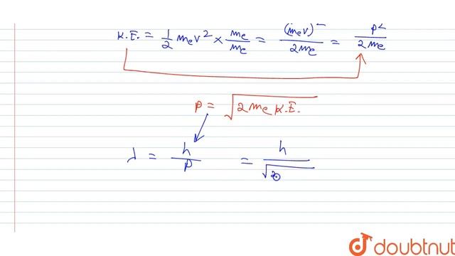 Calculate the energy of an electron having de-Broglie wavelength 5500Å. Given, h=6.62xx10^(-34)J... смотреть онлайн