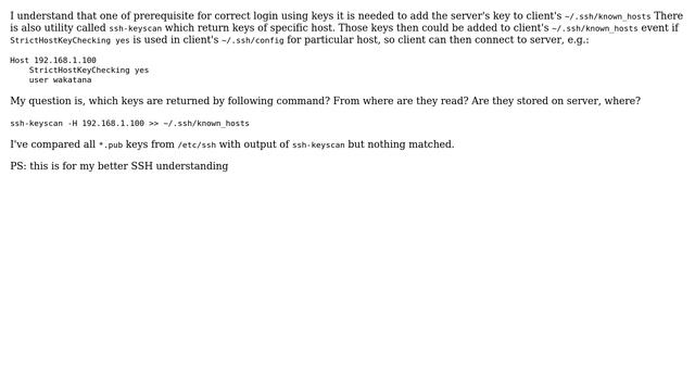 What keys are returned by ssh-keyscan смотреть онлайн
