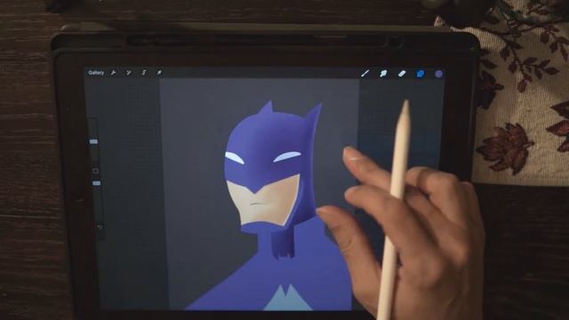Drawing Batman in Procreate on the iPad Pro смотреть онлайн
