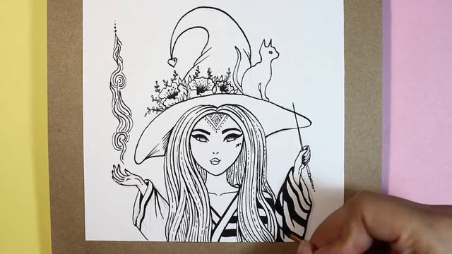 INKTOBER 2017 Day 4 ► WITCH ART ► Inking with Dip Pen смотреть онлайн